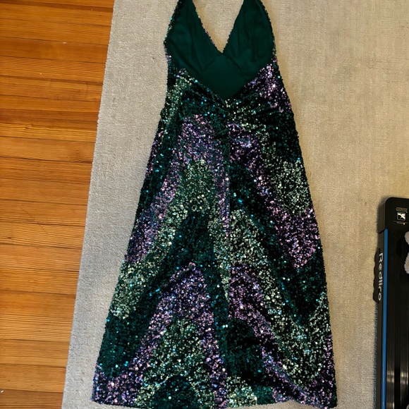 Free People Glitter & Gold Sequin Midi Dress, NWOT, M - Picture 5 of 7